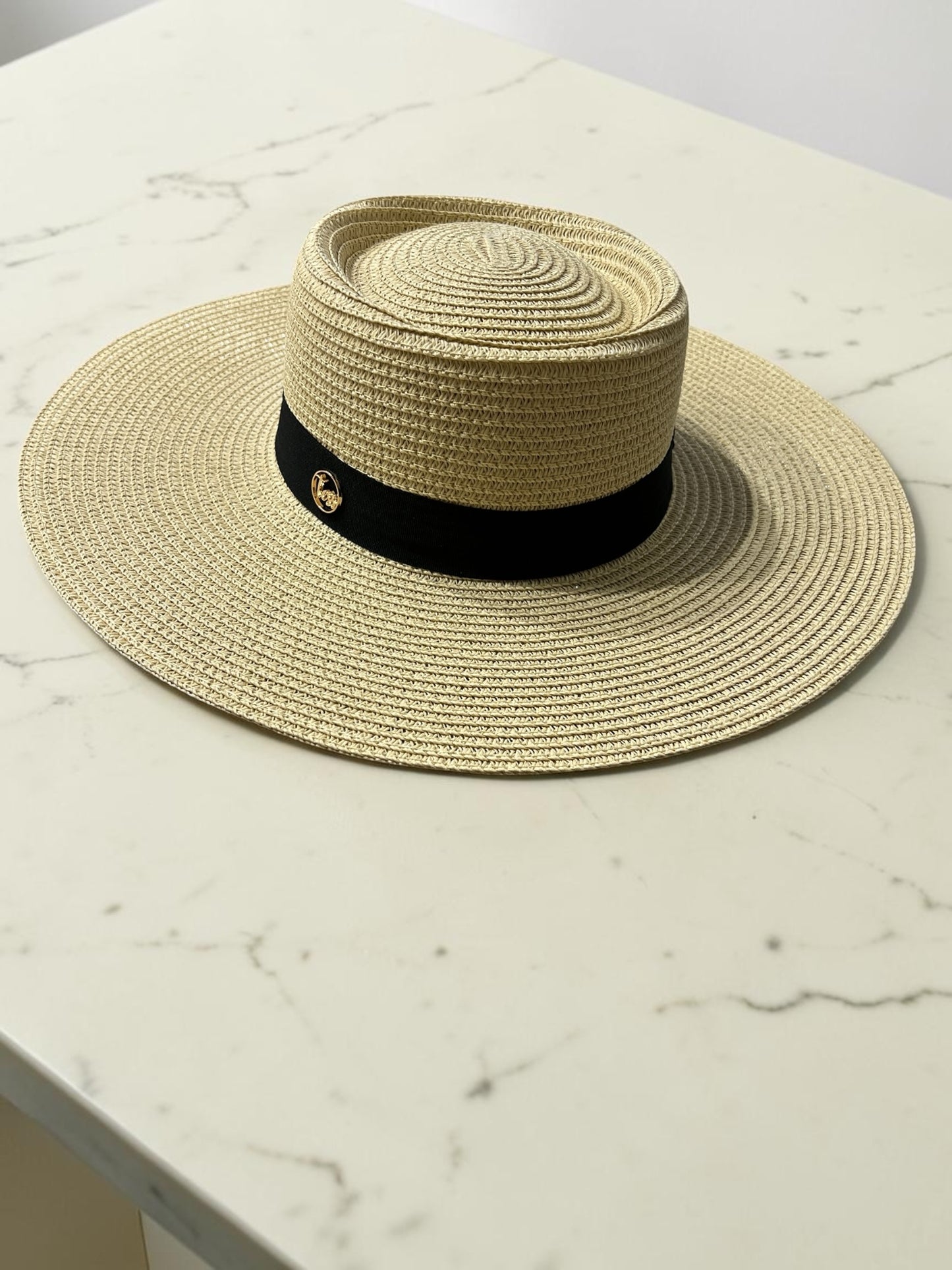 Chapeau paille bord large taille unique