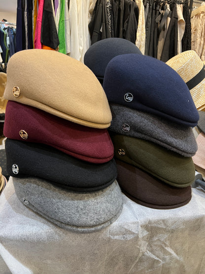 Casquette gavroche en laine bombée, Tess Atelier