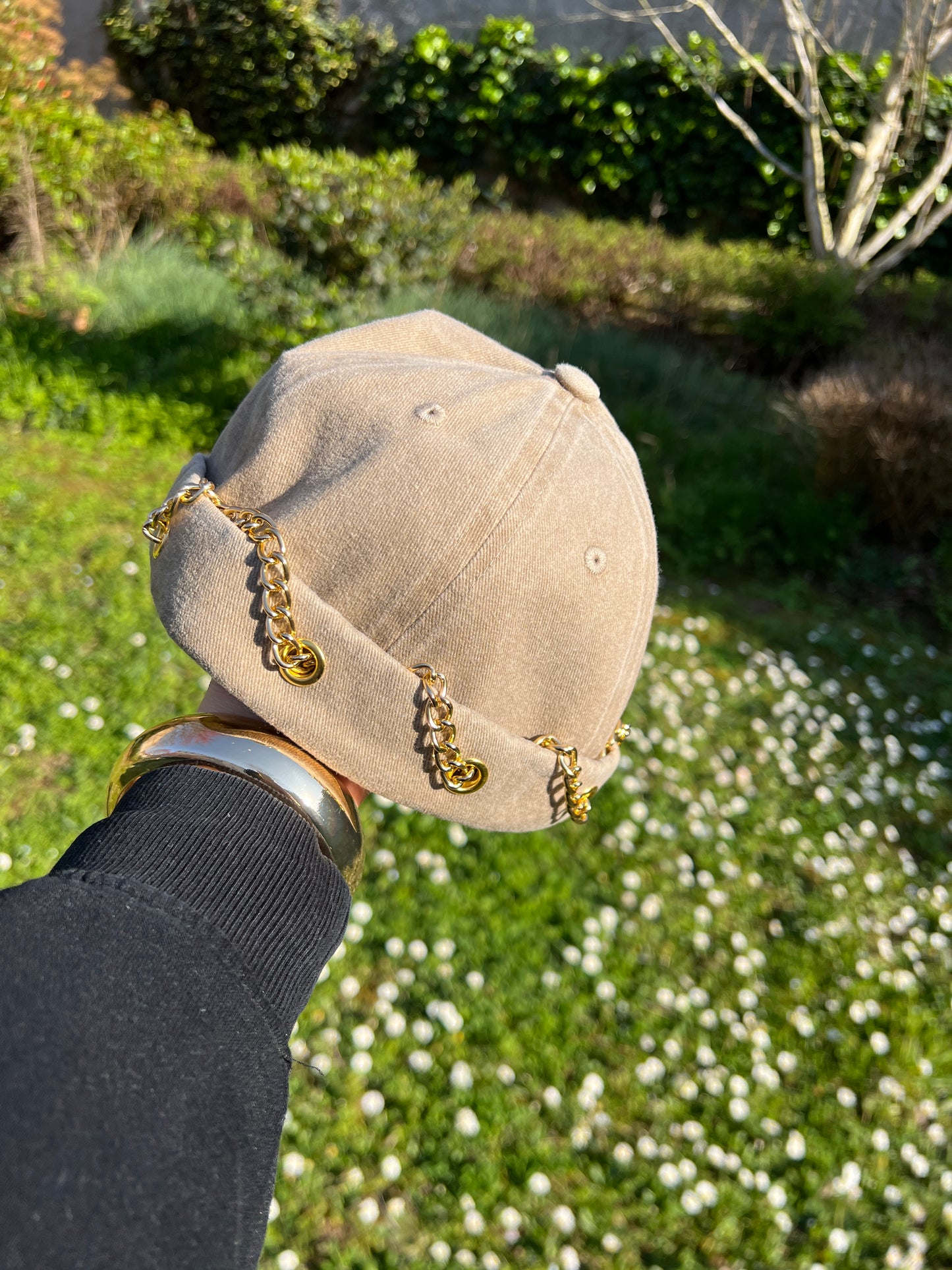 Docker œillet chaîne dorée