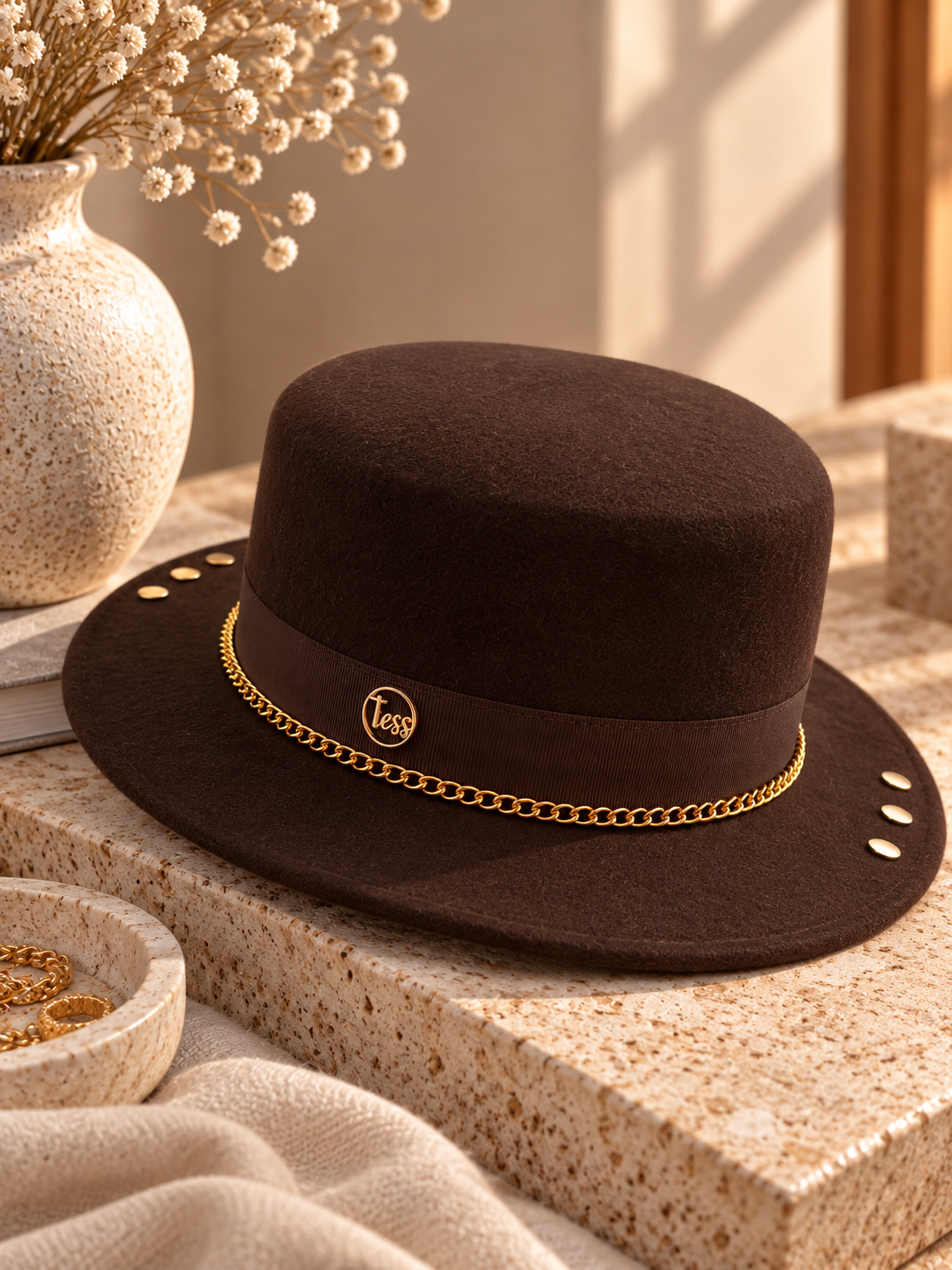 Canotier chaîne x rivet doré