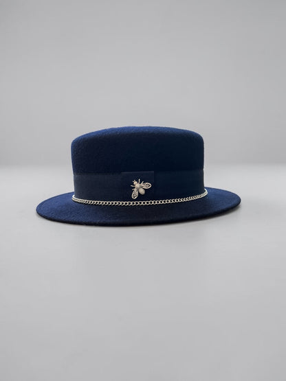 Canotier abeille argenté