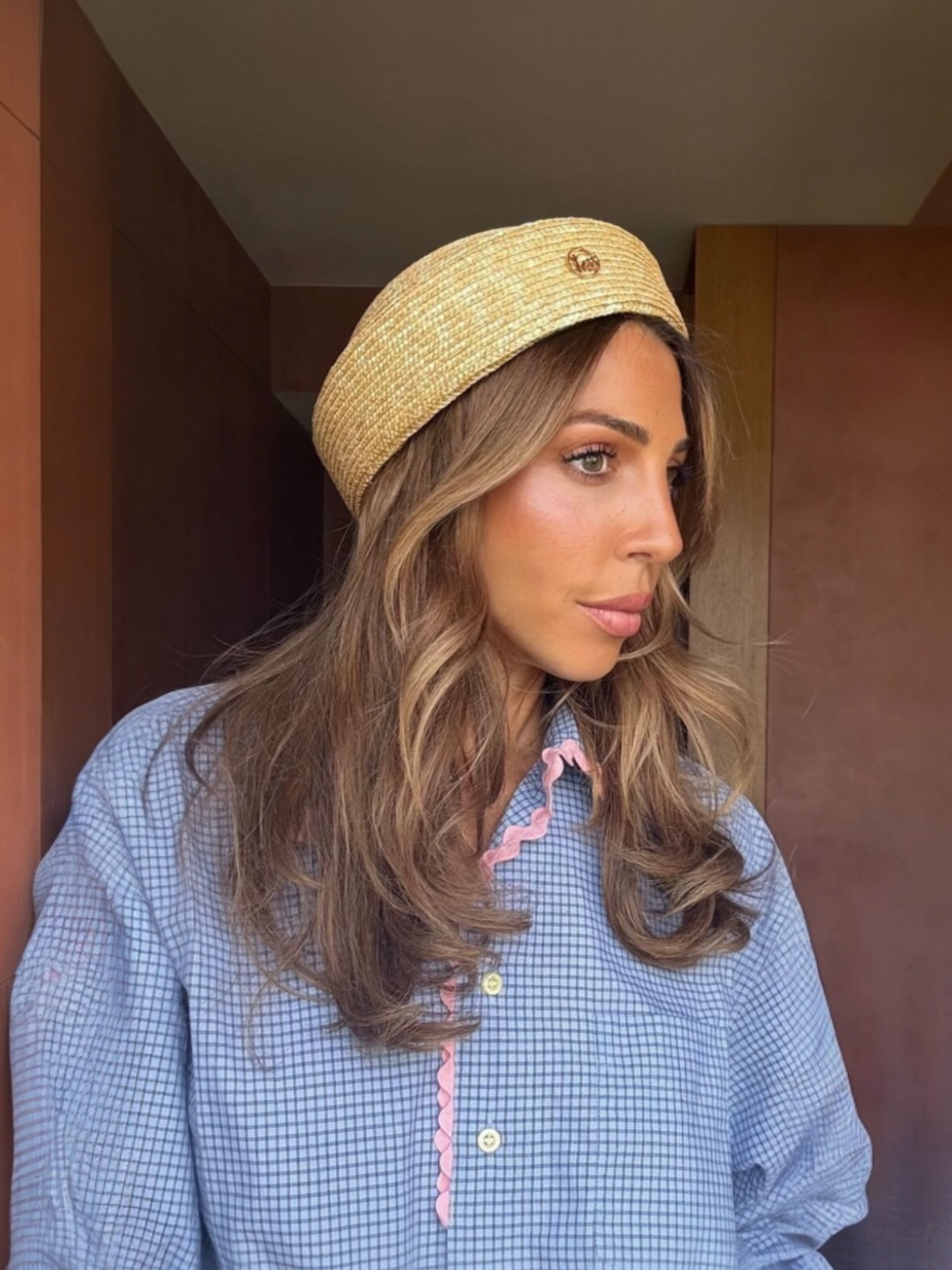 Bonnet béret paille taille unique