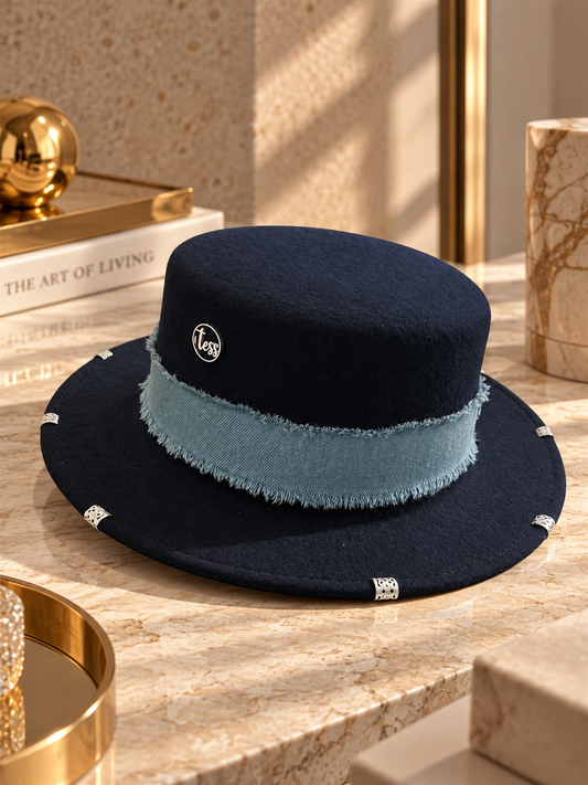 Canotier ruban jean