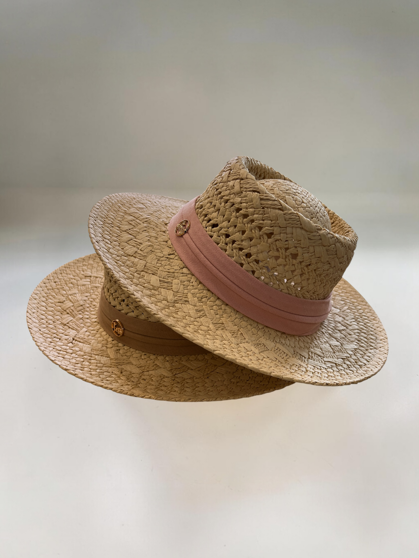 Chapeau de paille bande multicolore taille unique