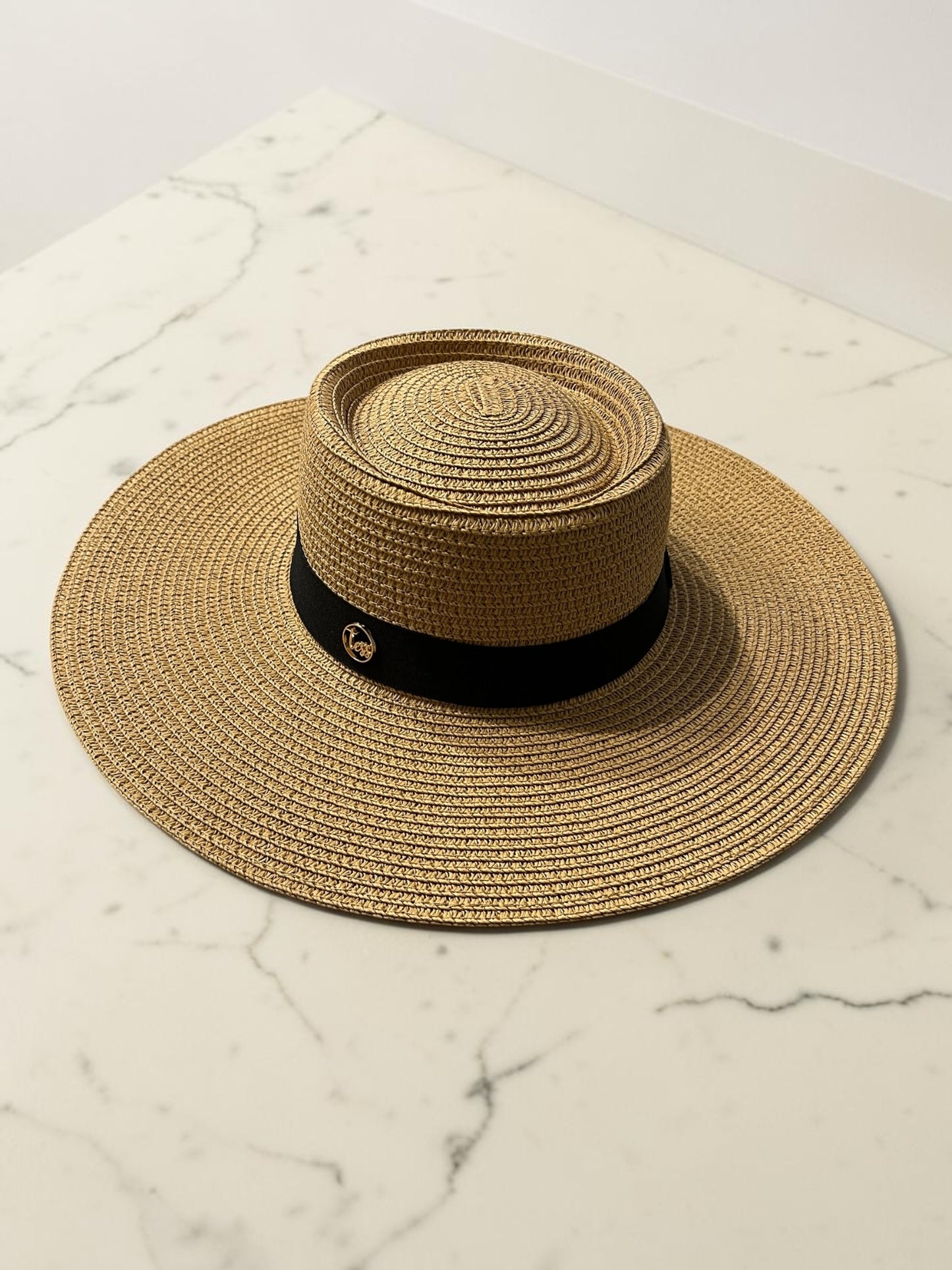 Chapeau paille bord large taille unique