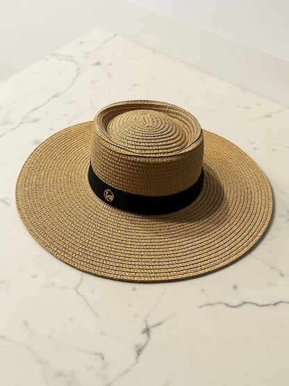 Chapeau paille bord large taille unique
