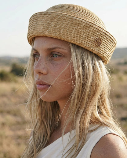 Bonnet béret paille taille unique